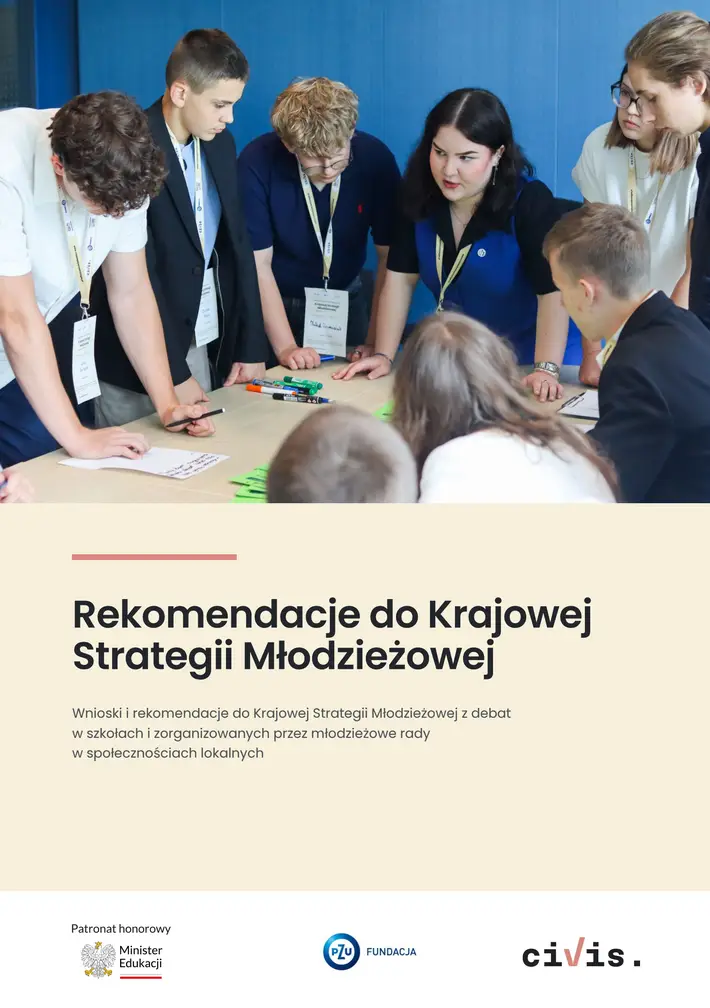 Okładka raportu „Rekomendacje do Krajowej Strategii Młodzieżowej”